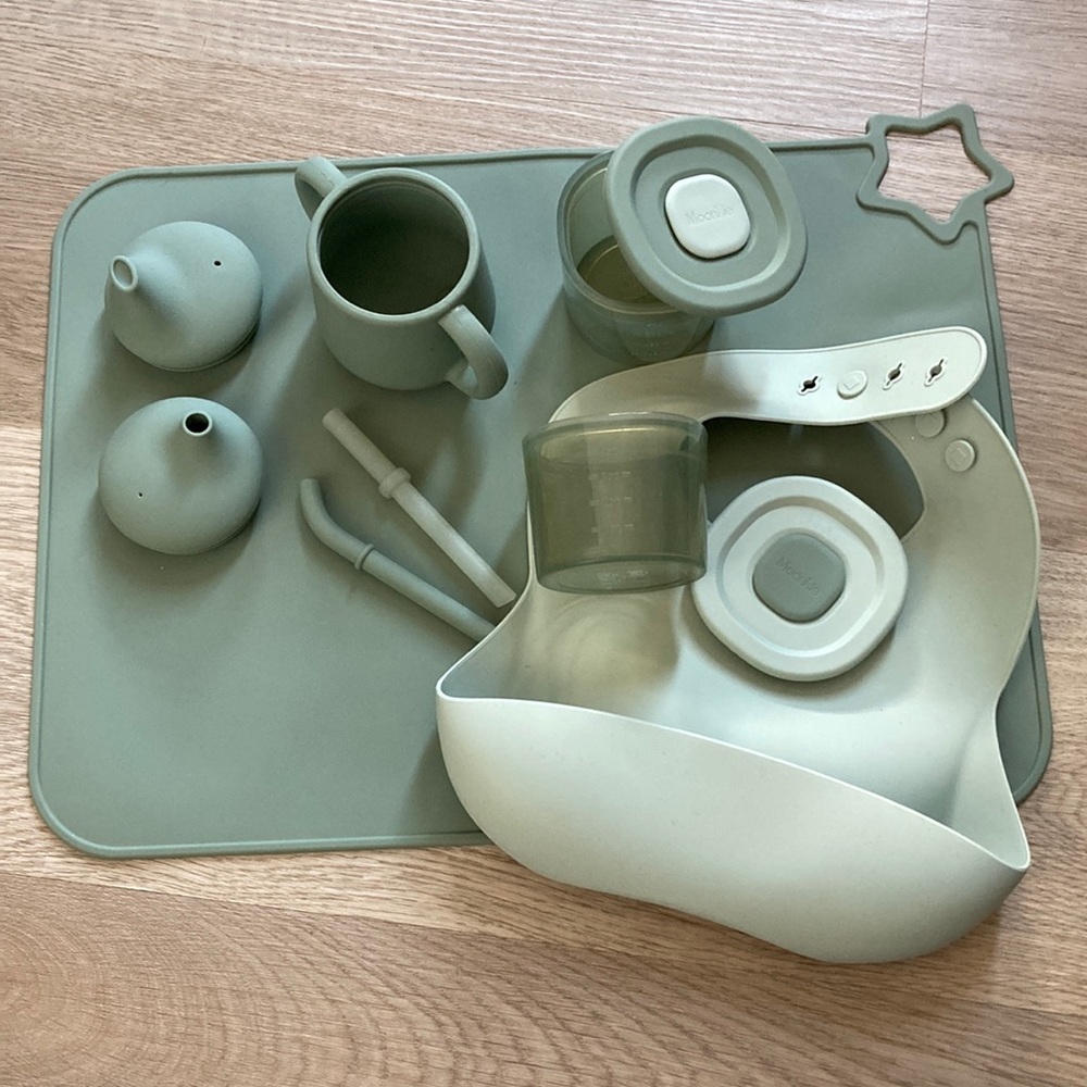 Moonkie Sage Silicone Baby Feeding Set